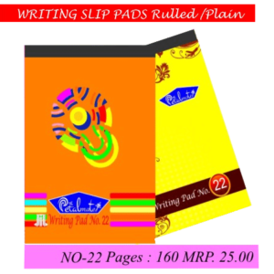 Writing Slip Pads Rulled/Plain - 160 Pages (No-22)